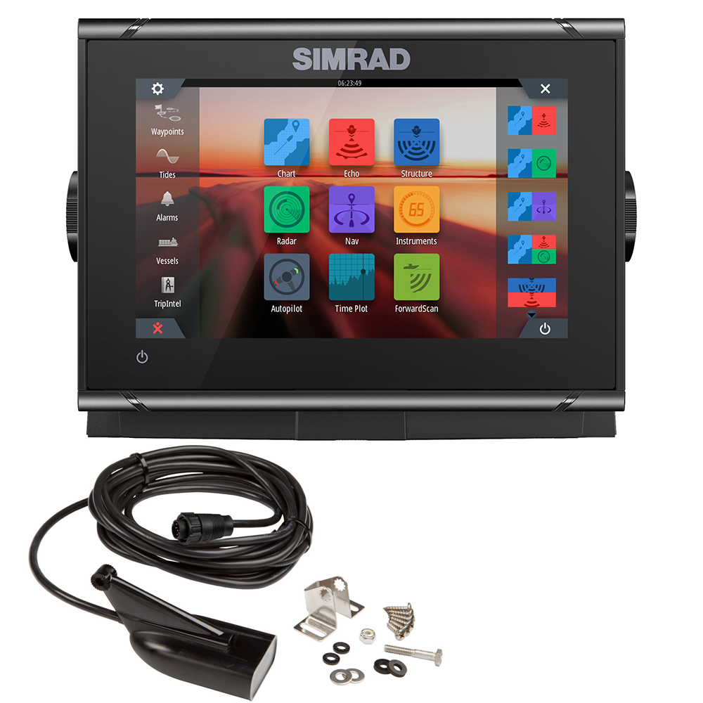 Simrad GO7 XSR Chartplotter/Fishfinder w/Active Imaging 3-in-1 Transom Mount Transducer & C-MAP Discover Chart - 000-14326-002
