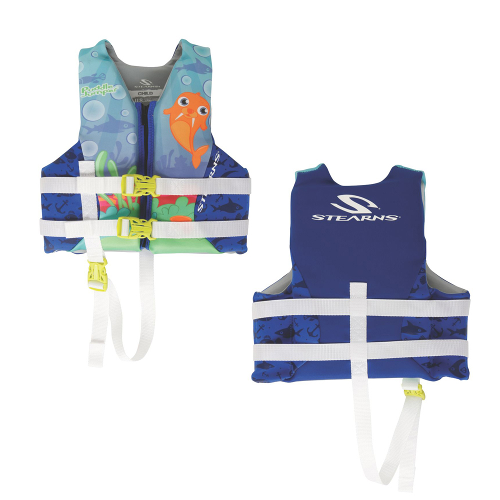 image for Puddle Jumper Child Hydroprene™ Life Vest – Blue Walrus – 30-50lbs