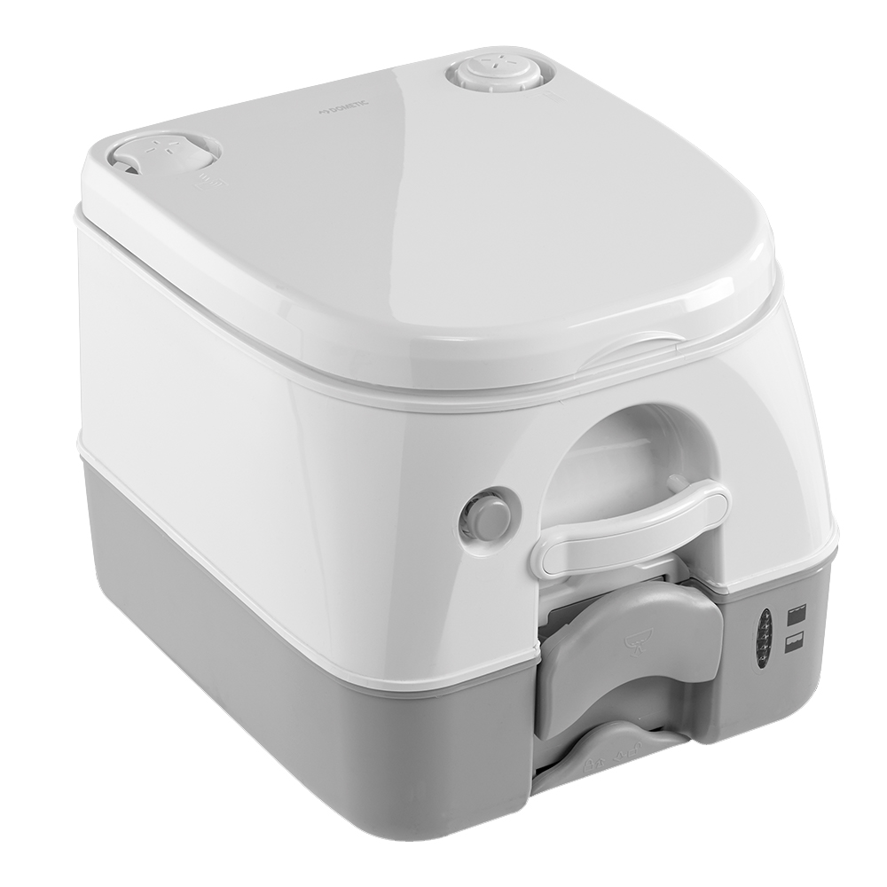 image for Dometic 974 Portable Toilet w/Mounting Brackets -2.6 Gallon – Grey