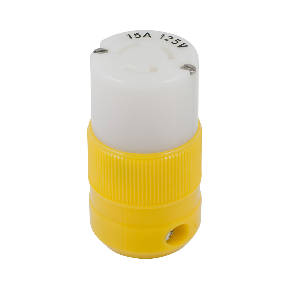 image for Marinco Locking Connector – 15A, 125V – Yellow