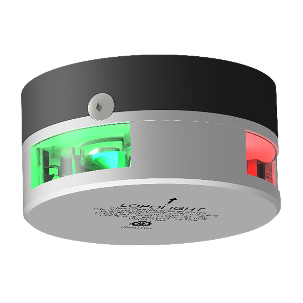 image for Lopolght Series 201-003 – Starboard & Port Sidelight – 2NM – Reverse Horizontal Mount – Green/Red – Silver Housing