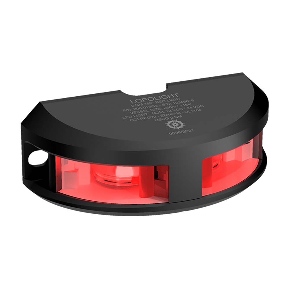 image for Lopolight Series 200-016 – Navigation Light – 2NM – Vertical Mount – Red – Black Housing