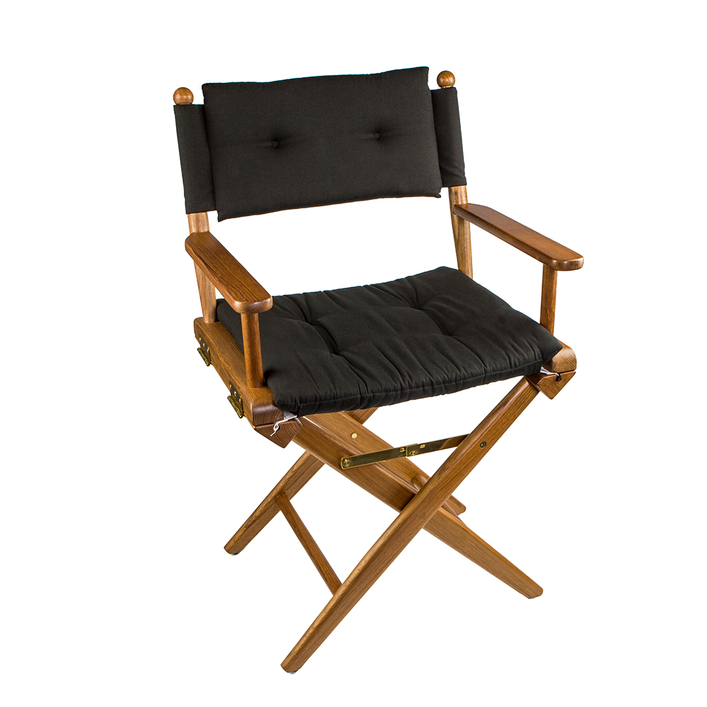image for Whitecap Director's Chair w/Black Cushion – Teak