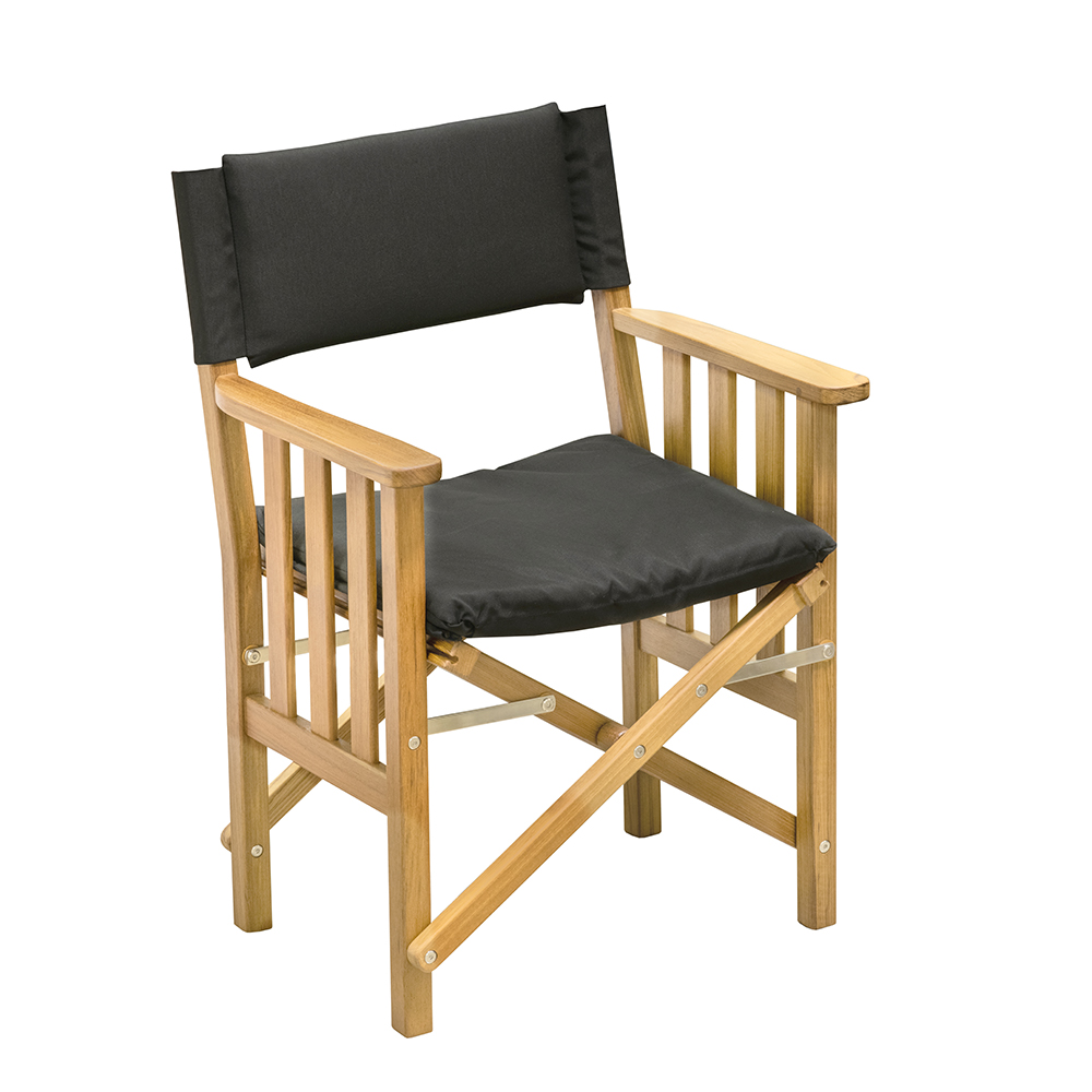image for Whitecap Director's Chair II w/Black Cushion – Teak