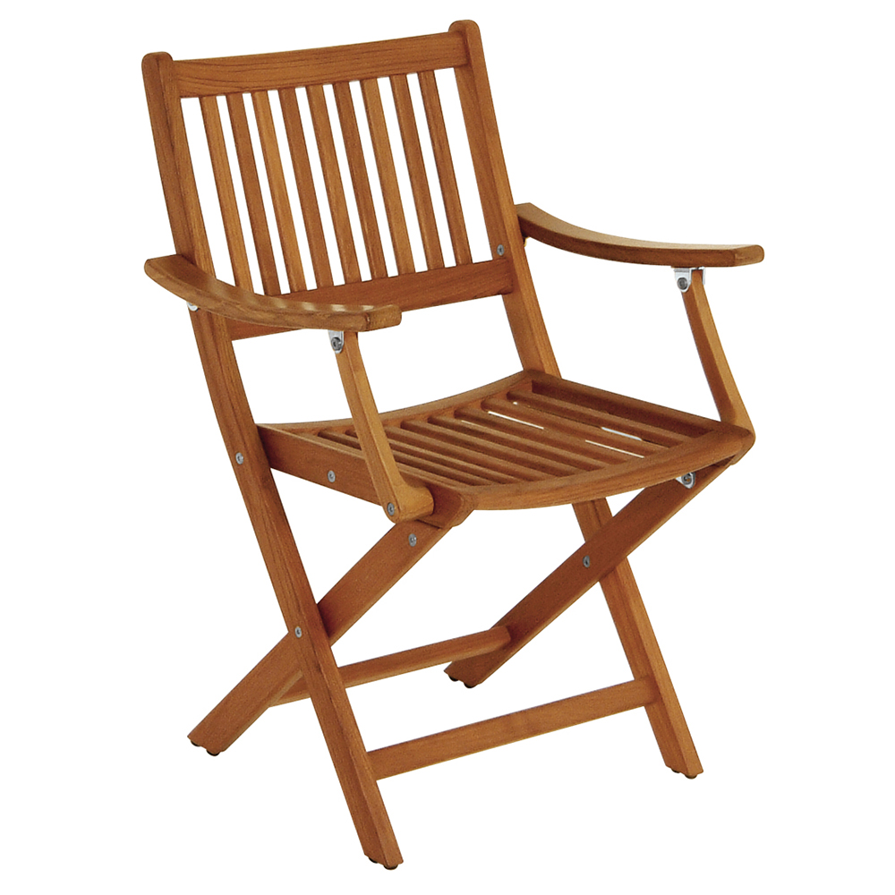 image for Whitecap Folding Chair w/Arms – Teak