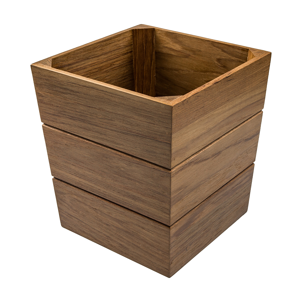 image for Whitecap Large Waste Basket – Teak