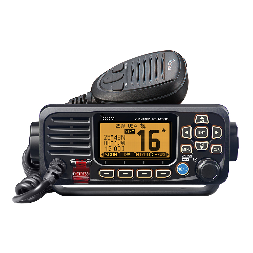 image for Icom M330 VHF Radio Compact w/GPS – Black