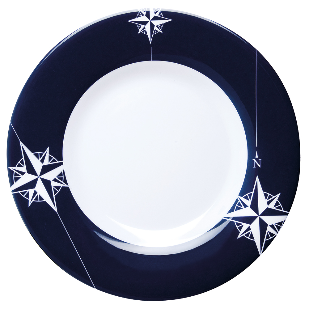image for Marine Business Melamine Non-Slip, Flat, Round Dinner Plate – NORTHWIND – 10″ Set of 6