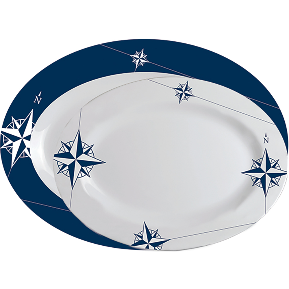 image for Marine Business Melamine Oval Serving Platters Set – NORTHWIND – Set of 2