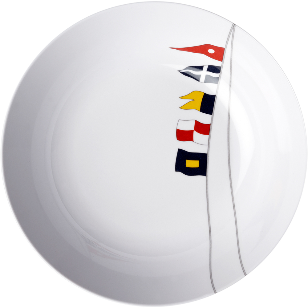 image for Marine Business Melamine Deep, Round Soup Plate – REGATA – 8.8″ Set of 6