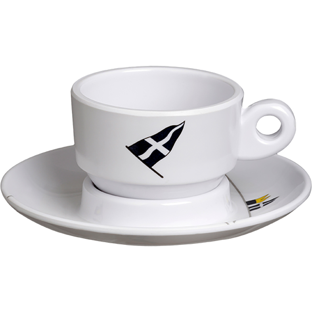 image for Marine Business Melamine Espresso Cup & Plate Set – REGATA – Set of 6