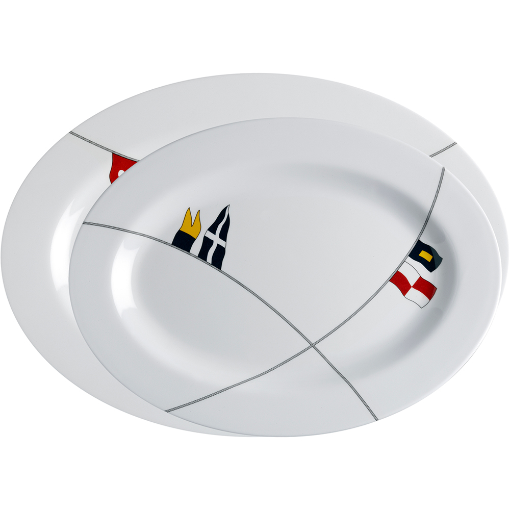 image for Marine Business Melamine Oval Serving Platters Set – REGATA – Set of 2
