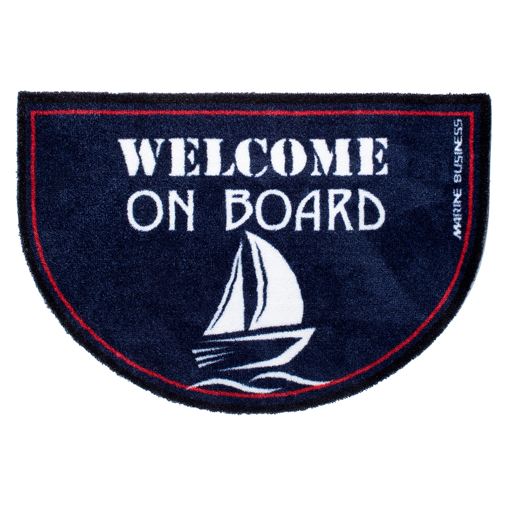 image for Marine Business Non-Slip WELCOME ON BOARD Half-Moon-Shaped Mat – REGATA