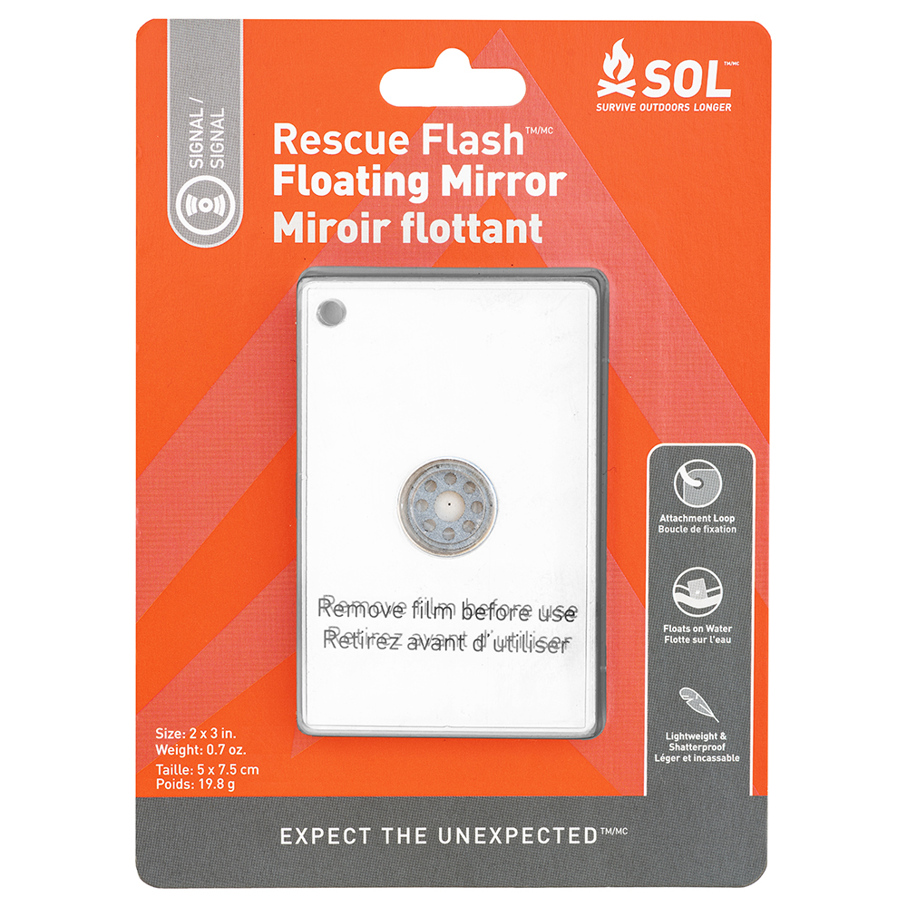 image for S.O.L. Survive Outdoors Longer Rescue Flash Floating Mirror