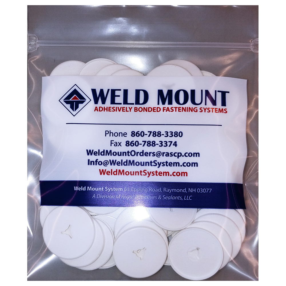 image for Weld Mount 3″ White Round Poly Insulation Washer – 50-Pack