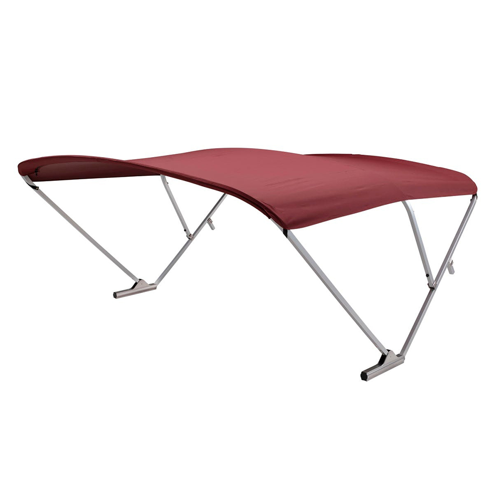 image for SureShade Power Bimini – Clear Anodized Frame – Burgandy Fabric