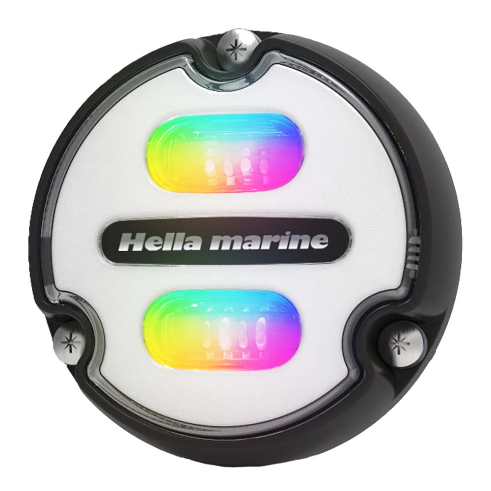 image for Hella Marine Apelo A1 RGB Underwater Light – 1800 Lumens – Black Housing – White Lens
