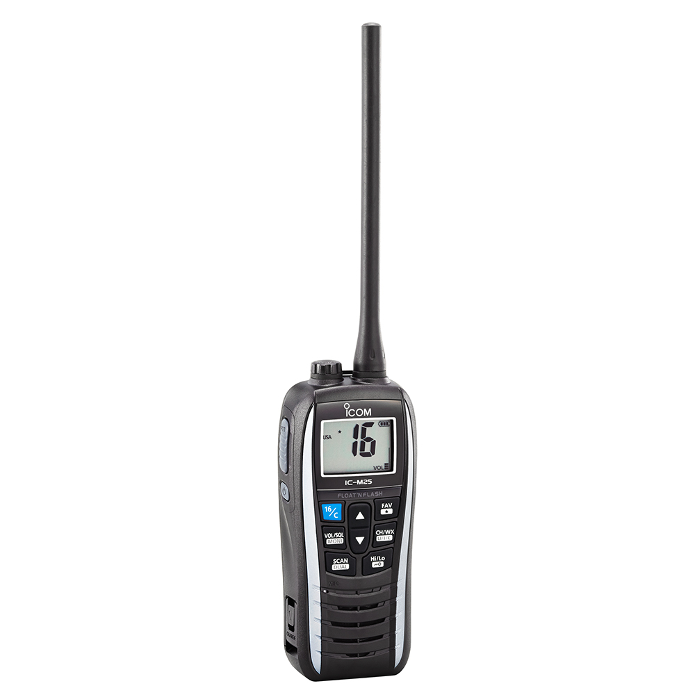 image for Icom M25 Handheld Floating VHF Marine Radio – Pearl White