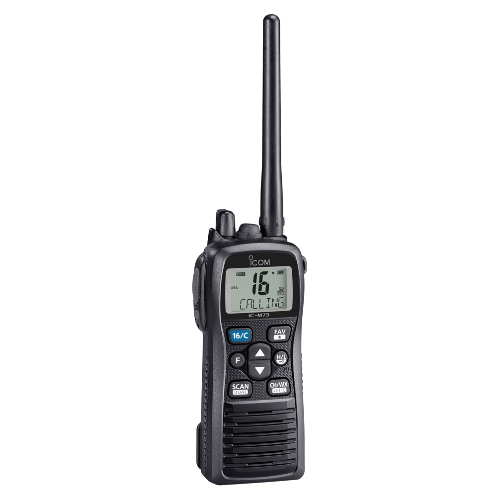 Icom M73 PLUS Handheld VHF Marine Radio w/Active Noise Cancelling & Voice Recording - 6W - M73 PLUS 71