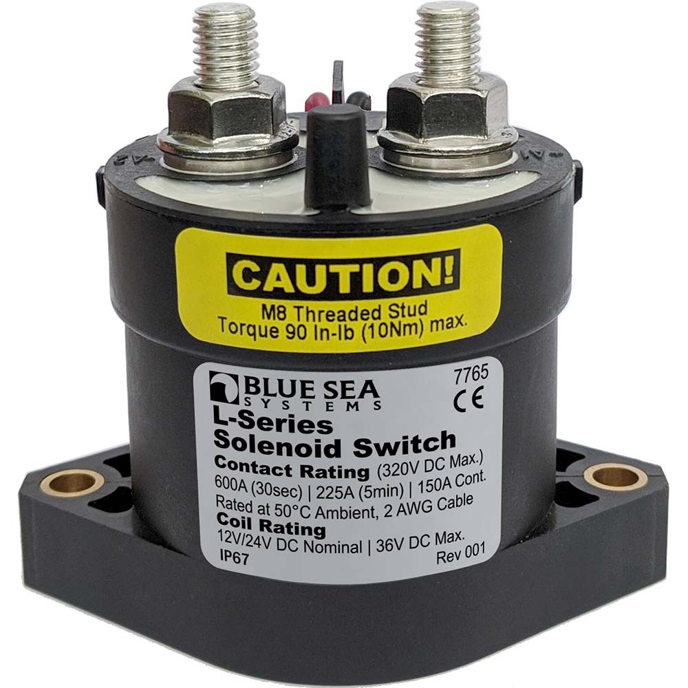 image for Blue Sea 7765 L-Series Solenoid Switch – 150A – 12/24V DC