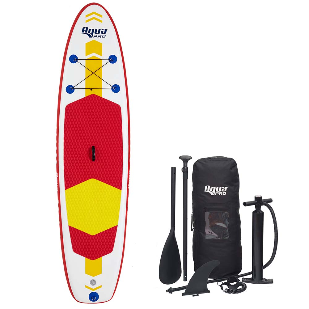 Aqua Leisure 10&#39; Inflatable Stand-Up Paddleboard Drop Stitch w/Oversized Backpack f/Board &amp; Accessories CD-90471