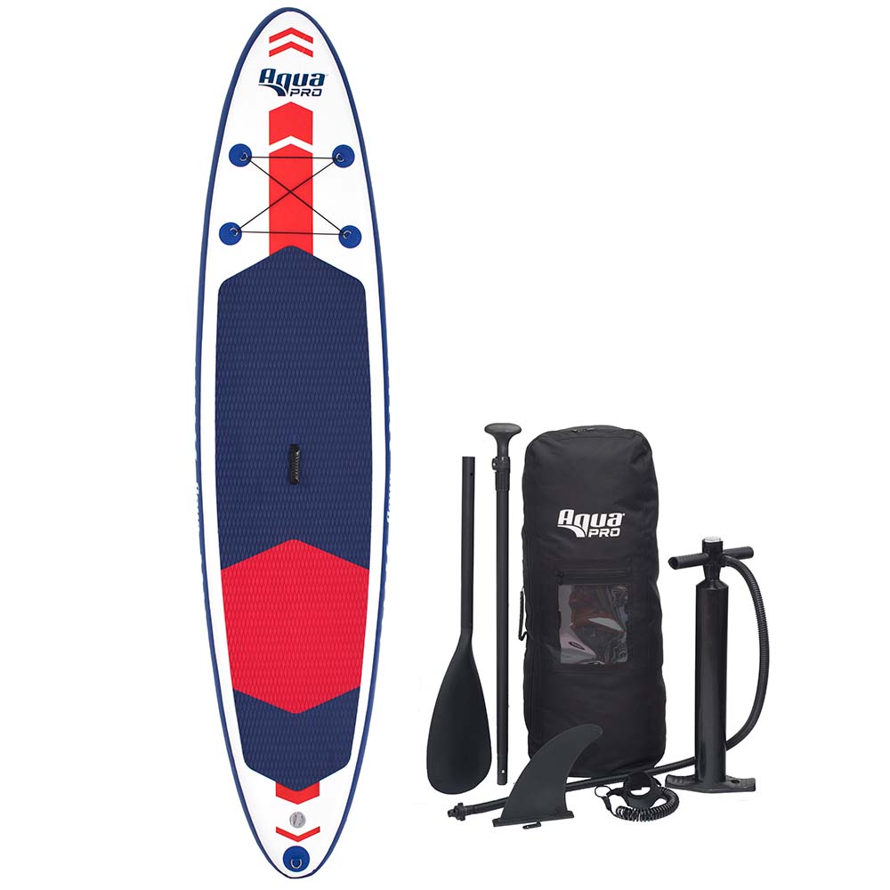 Aqua Leisure 11&#39; Inflatable Stand-Up Paddleboard Drop Stitch w/Oversized Backpack f/Board &amp; Accessories CD-90473