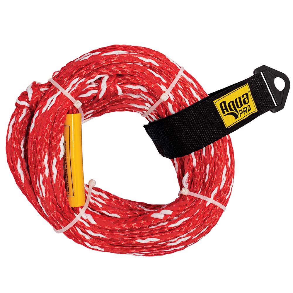 image for Aqua Leisure 2-Person Tow Rope – 2,375lbs Tensile – Non-Floating – Red