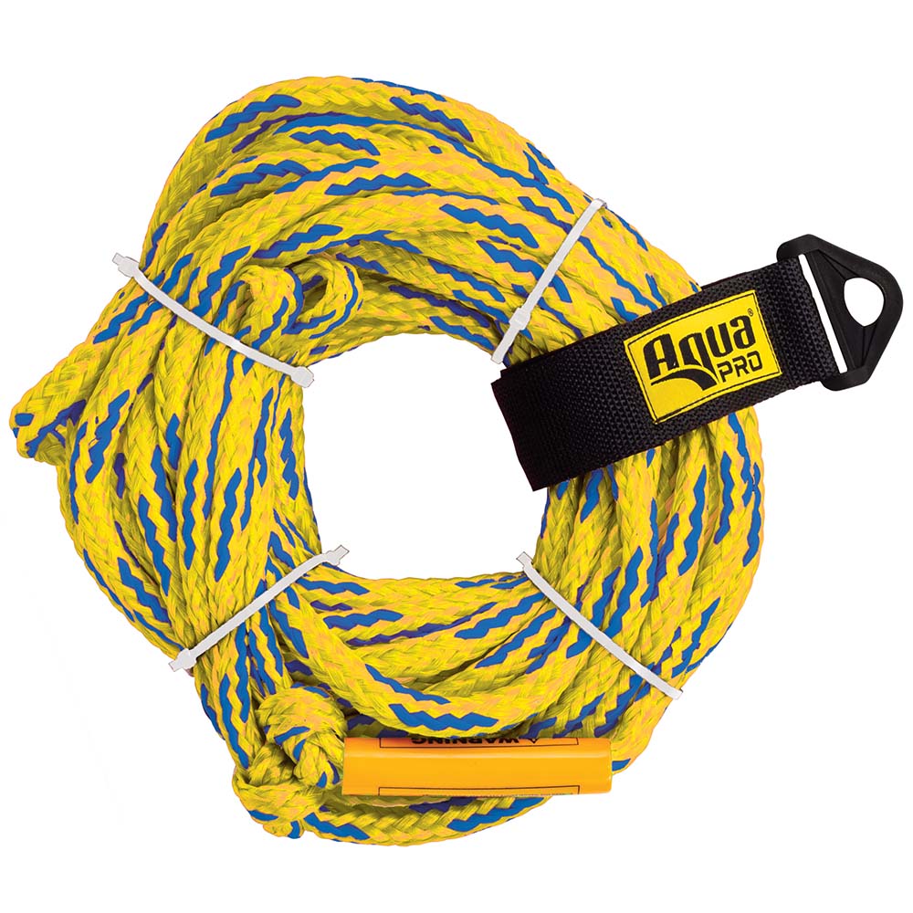 image for Aqua Leisure 4-Person Floating Tow Rope – 4,100lb Tensile – Yellow