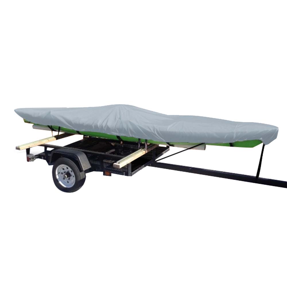 Carver Poly-Flex II Extra Wide Styled-to-Fit Cover f/13.5' Fishing Kayaks Trailerable- Grey - 4013XF-10