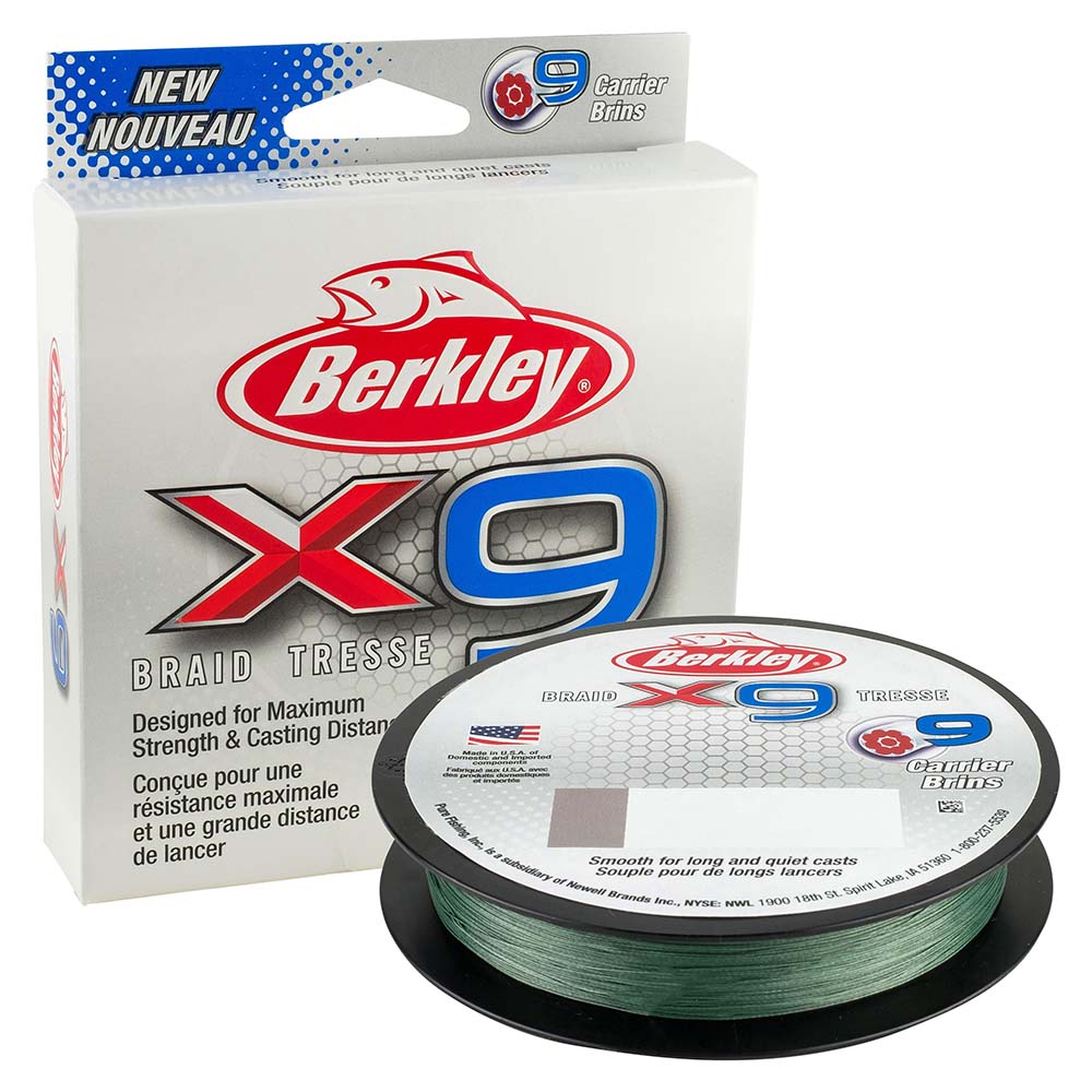 Berkley x9 Braid Low-Vis Green - 8lb - 328 yds - X9B3308-22 CD-90628