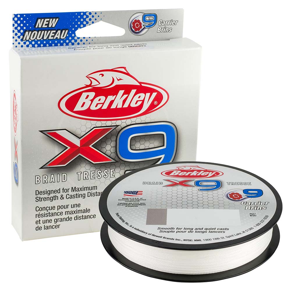 Berkley x9 Braid Crystal - 8lb - 164 yds - X9BFS8-CY CD-90630
