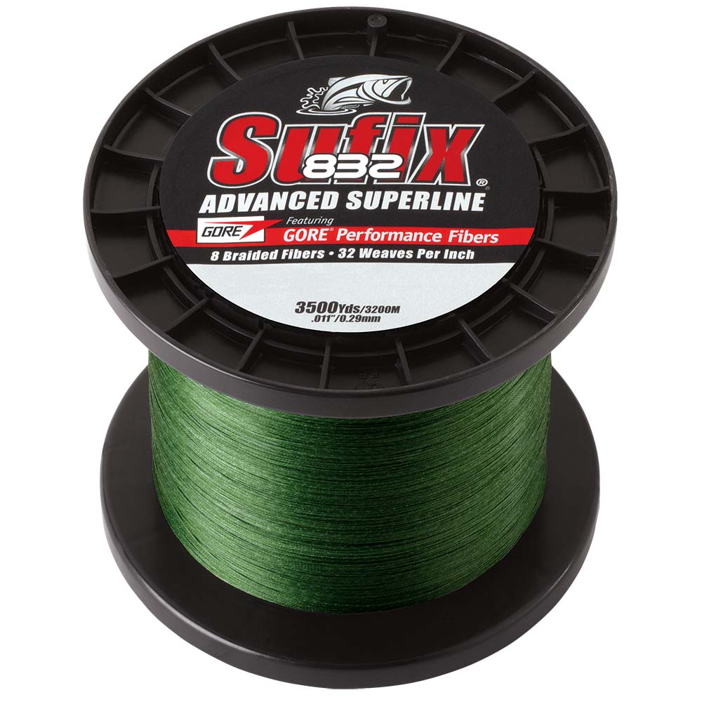 image for Sufix 832® Advanced Superline® Braid – 10lb – Low-Vis Green – 3500 yds