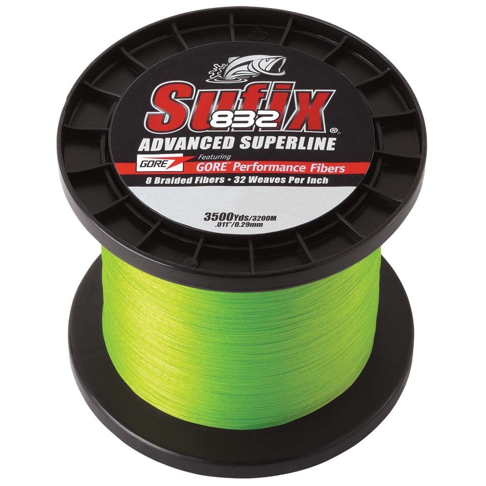 image for Sufix 832® Advanced Superline® Braid – 10lb – Neon Green – 3500 yds