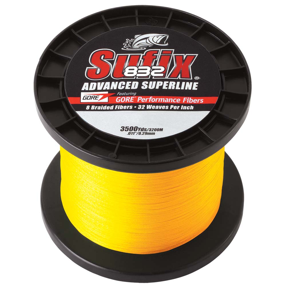 image for Sufix 832® Advanced Superline® Braid – 10lb – Hi-Vis Yellow – 3500 yds
