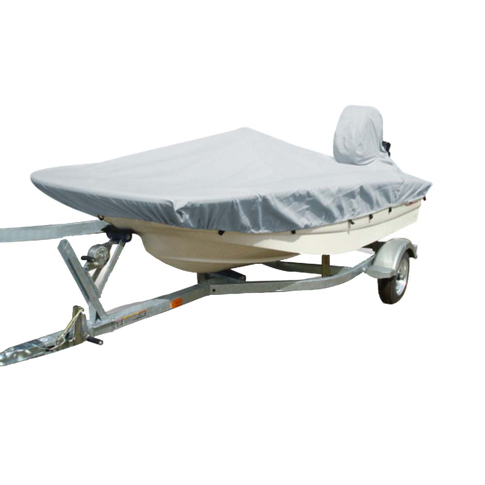 Carver Sun-DURA Styled-to-Fit Boat Cover f/13.5' Whaler Style Boats with Side Rails Only - Grey - 71513S-11
