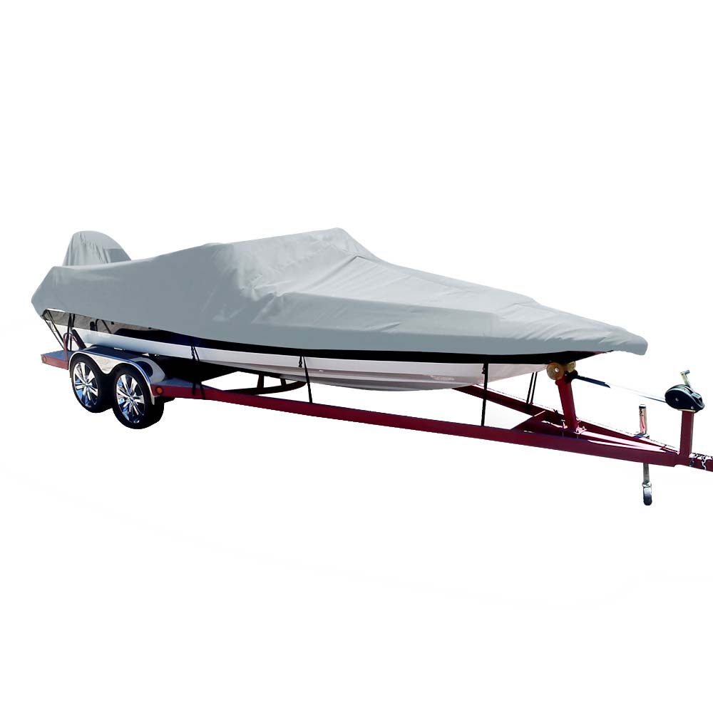Carver Poly-Flex II Styled-to-Fit Boat Cover f/16.5' Ski Boats with Low Profile Windshield - Grey - 74016F-10