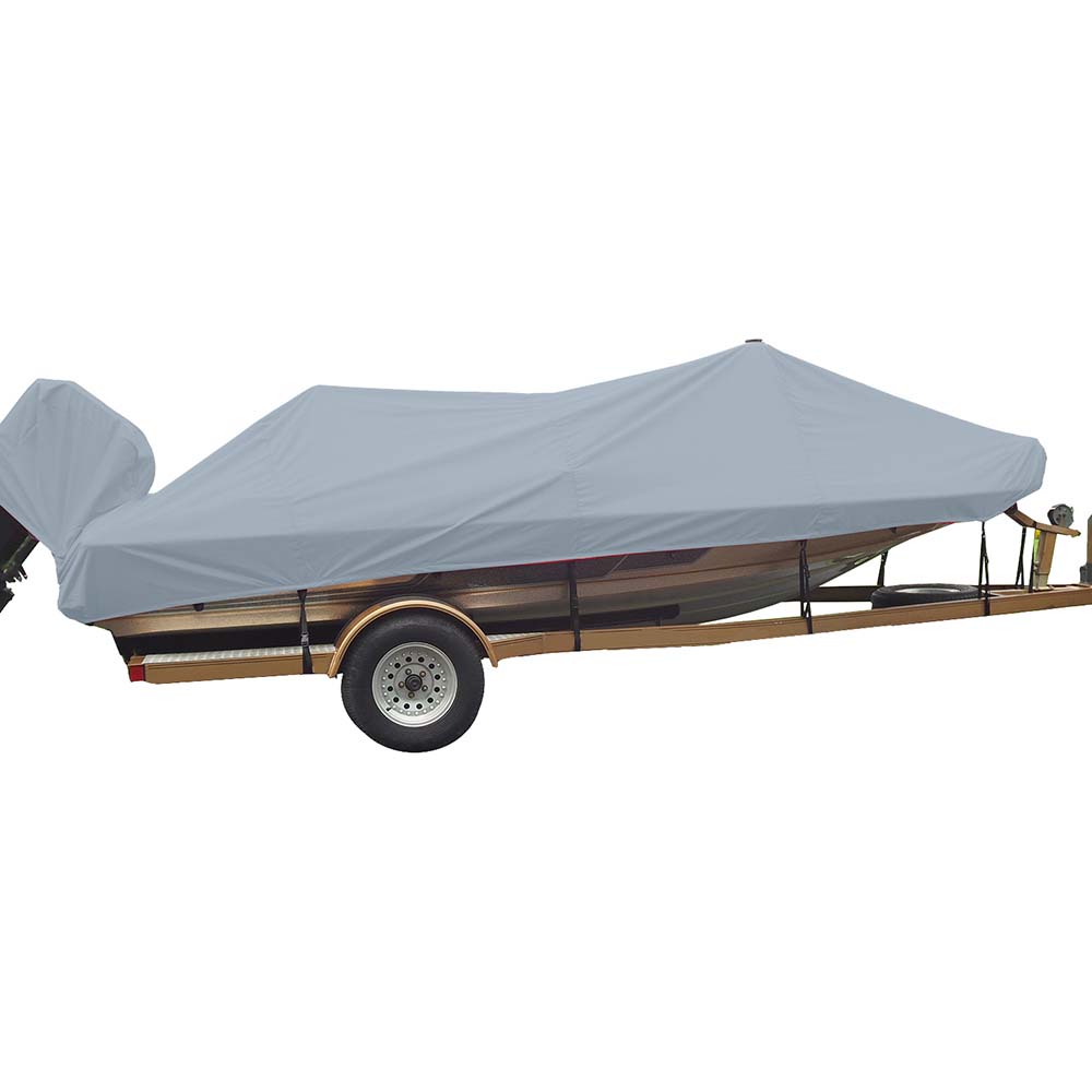 Carver Sun-DURA Styled-to-Fit Boat Cover f/16.5' Wide Style Bass Boats - Grey - 77216S-11