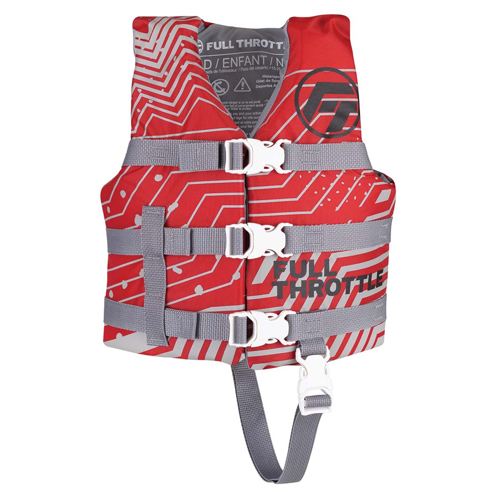 image for Full Throttle Child Nylon Life Jacket – Red