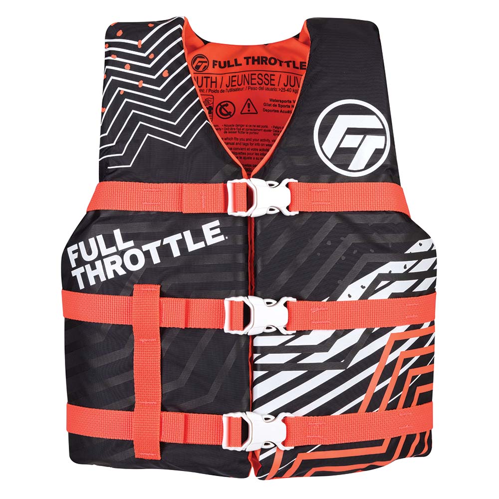 image for Full Throttle Youth Nylon Life Jacket – Pink/Black