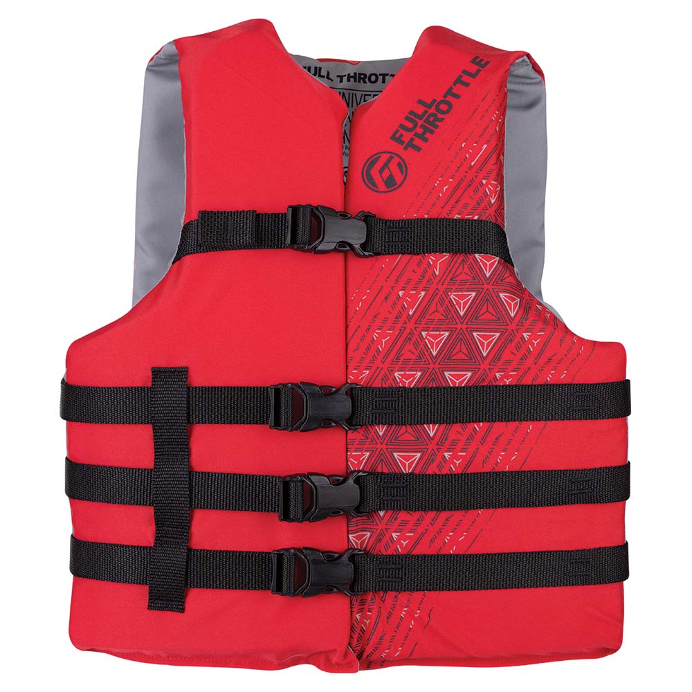 image for Full Throttle Adult Oversized Ski Life Jacket – Red