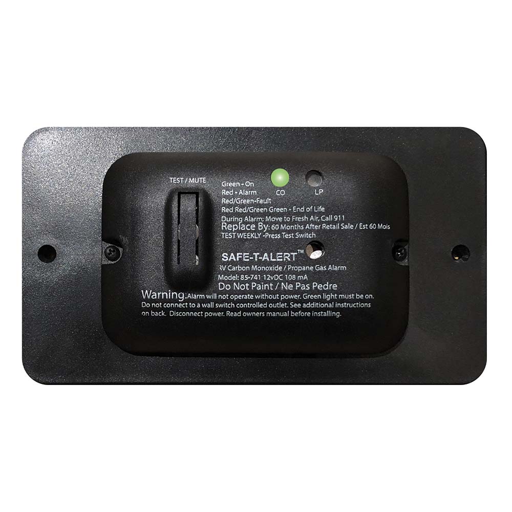 image for Safe-T-Alert 85 Series Carbon Monoxide Propane Gas Alarm – 12V – Black