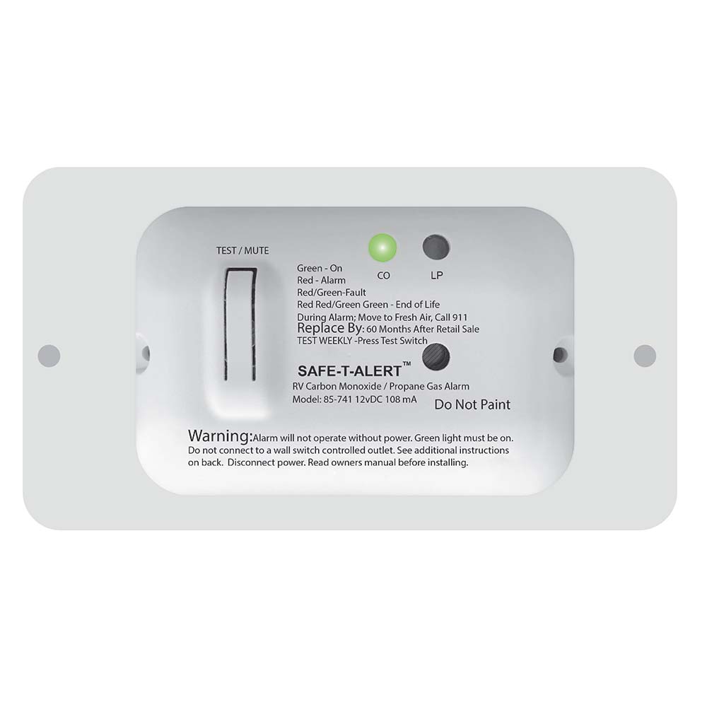 image for Safe-T-Alert 85 Series Carbon Monoxide Propane Gas Alarm – 12V – White