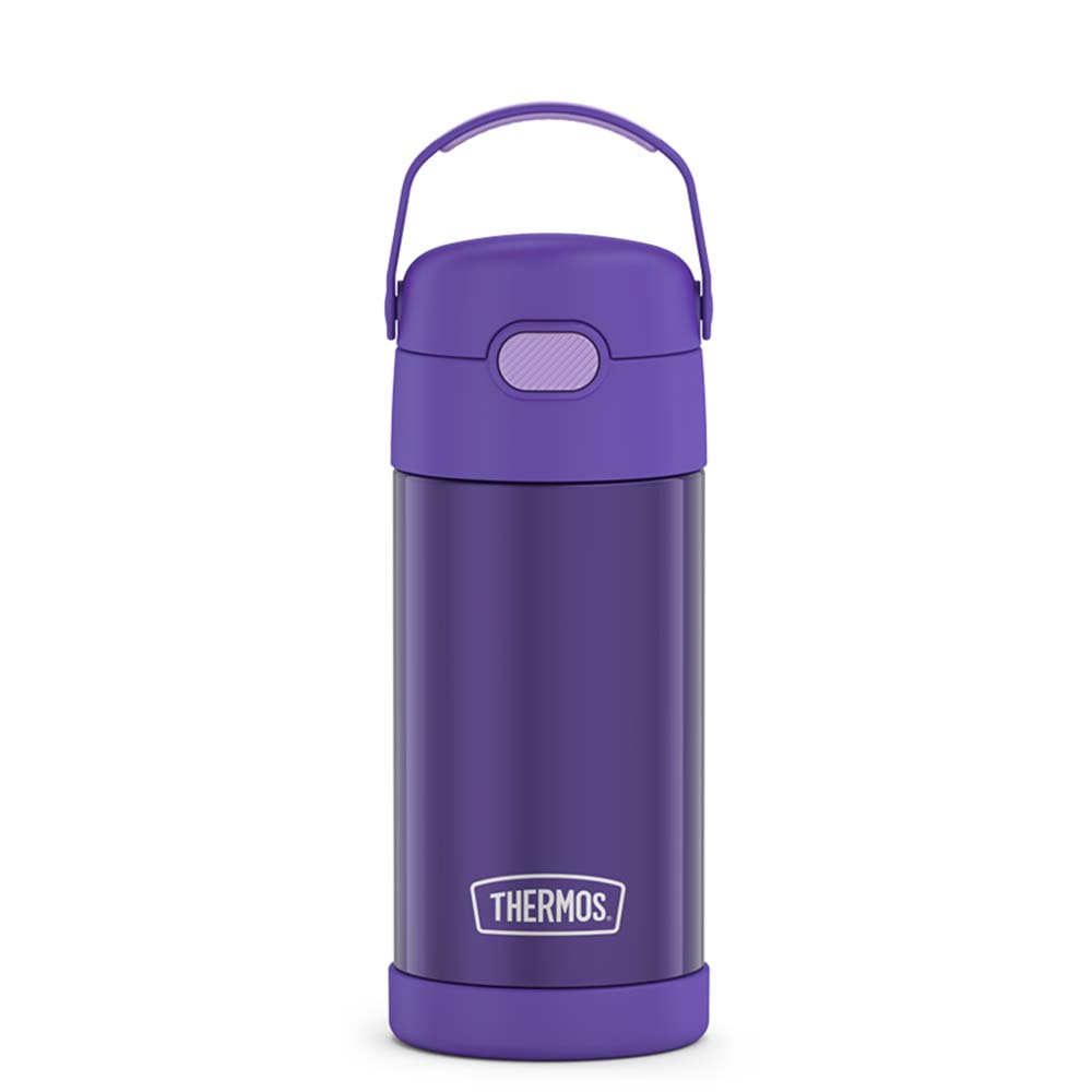 image for Thermos FUNtainer® Stainless Steel Insulated Straw Bottle – 12oz – Purple