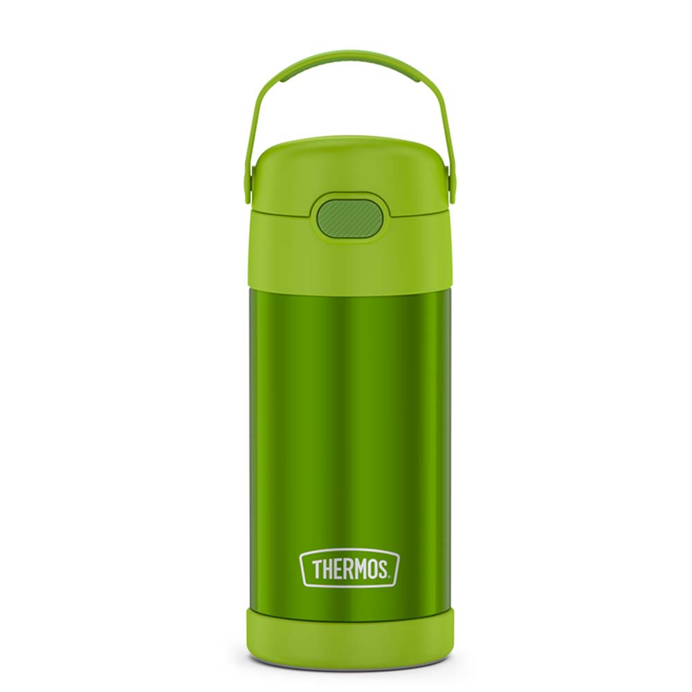 image for Thermos FUNtainer® Stainless Steel Insulated Straw Bottle – 12oz – Lime
