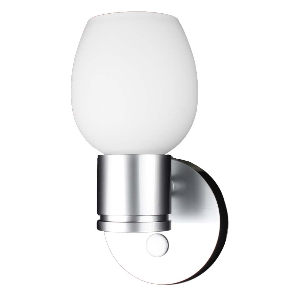 image for Lunasea LED Wall Light – Brushed Nickel – Tulip Glass