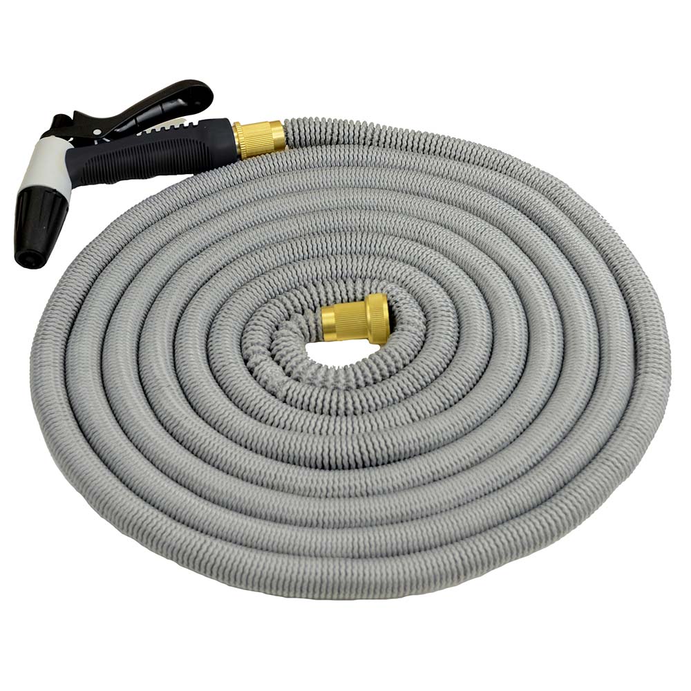 image for HoseCoil Expandable 50' Grey Hose Kit w/Nozzle & Bag