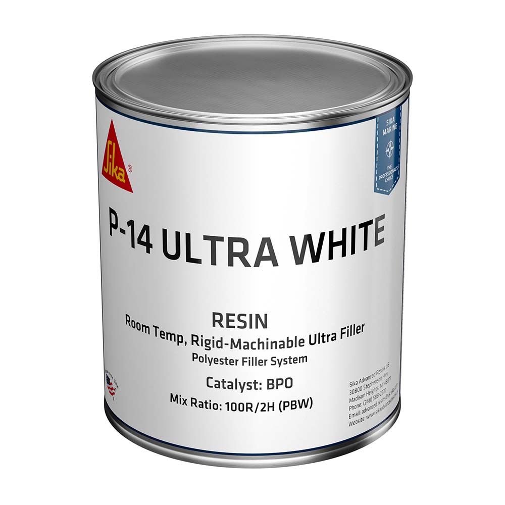 image for Sika SikaBiresin® AP014 Polyester Fairing Compound White Base Quart Can BPO Hardener Required