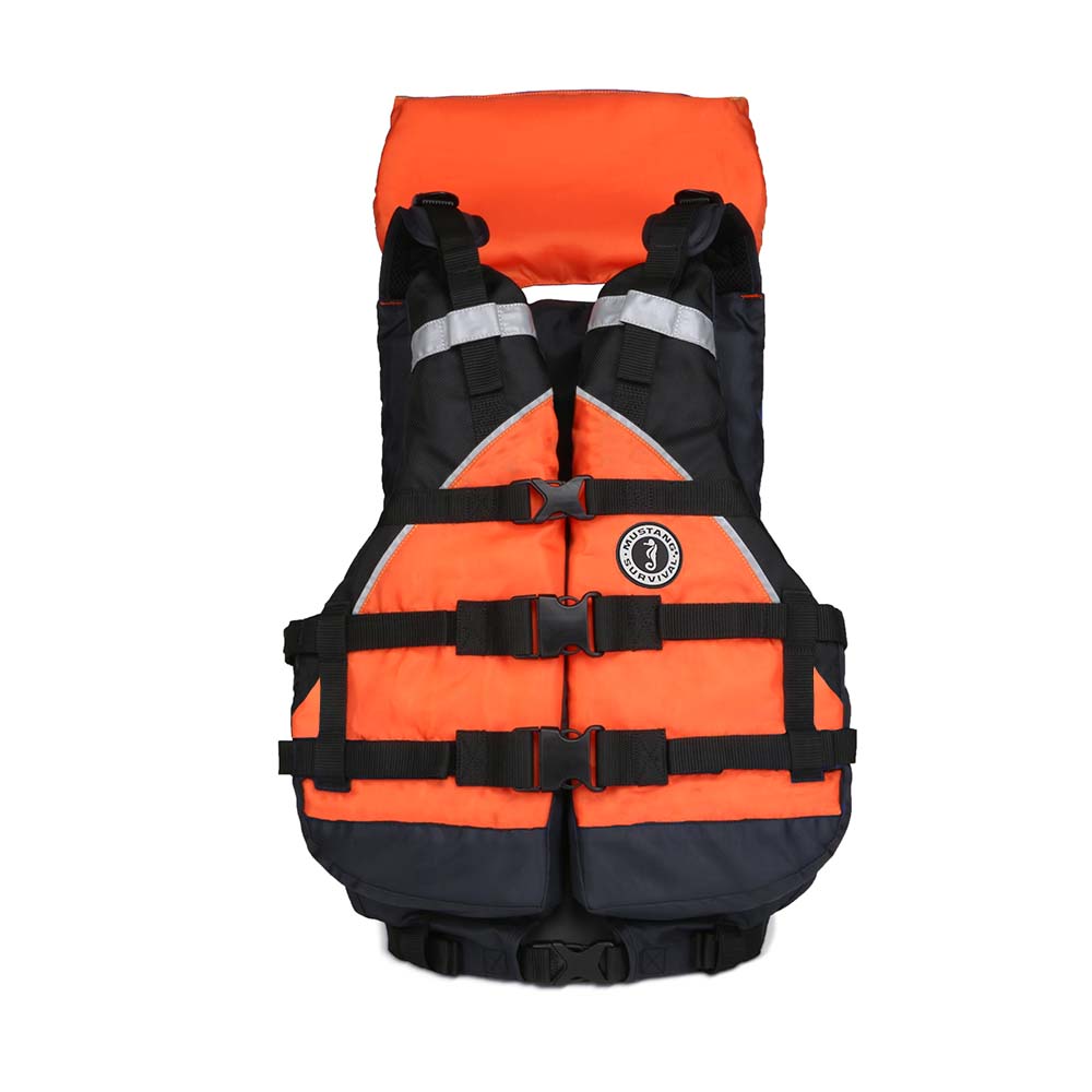 image for Mustang Explorer V Foam Vest – Adult Universal – Orange/Black