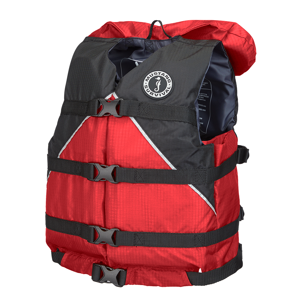 image for Mustang Canyon V Foam Vest – Universal Youth – Red/Black