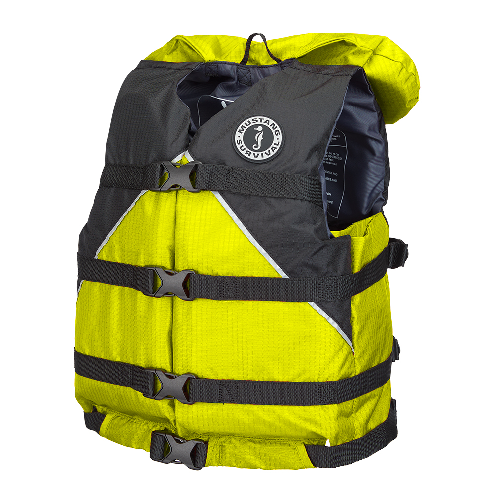 image for Mustang Canyon V Foam Vest – Universal Youth – Yellow/Black